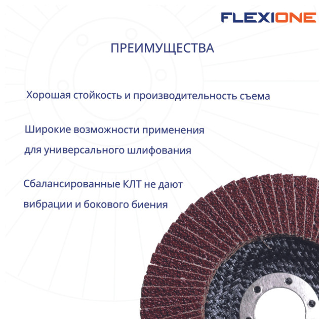 круг лепестковый плоский FLEXIONE 115х22мм Р40