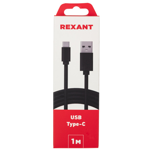 кабель USB 1.0 type-c REXANT 18-1881 1м черный