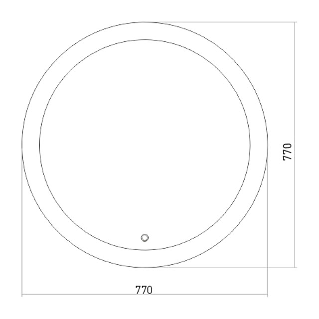 зеркало для ванной Перла D77 см, сенсорный выключатель