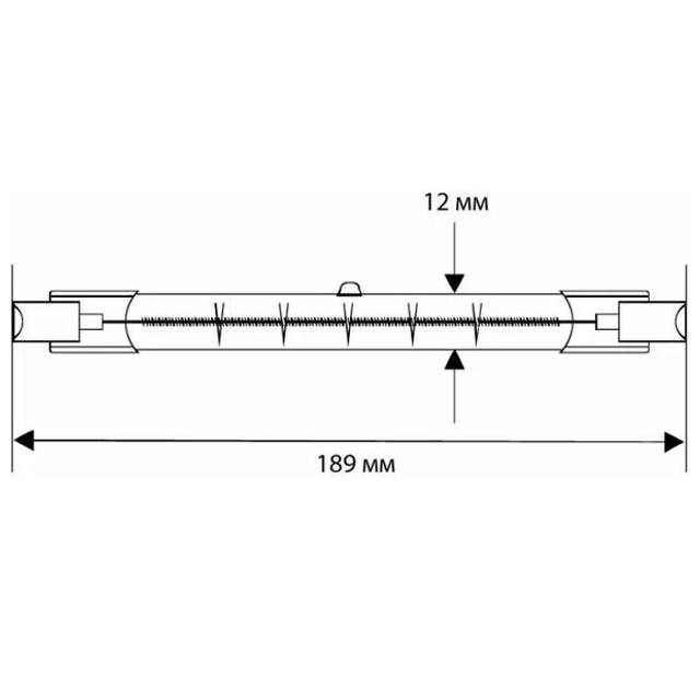 лампа галогенная UNIEL J-189 1000Вт R7s трубка