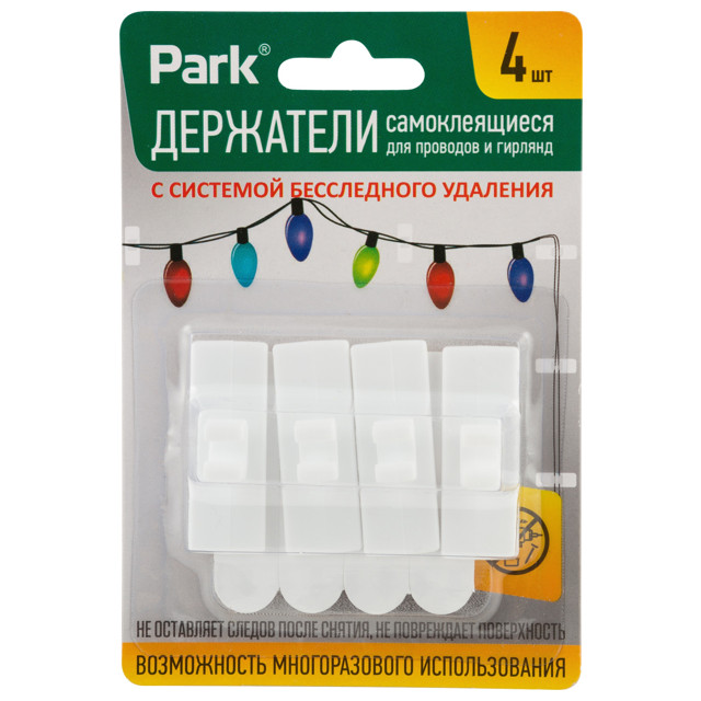 крепление для проводов PARK белое 4шт