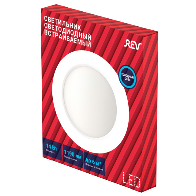 светильник встраиваемый LED REV SuperSlim 170мм 14Вт 6500К металлический