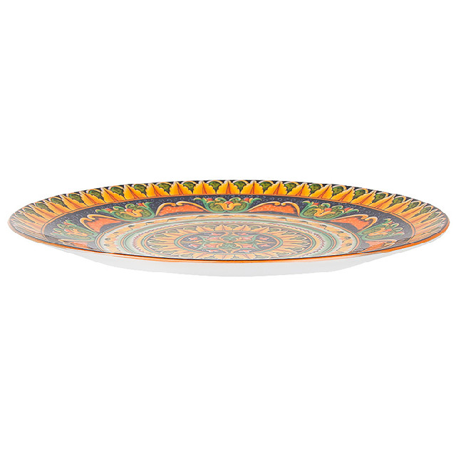 блюдо NOUVELLE HOME Arabesque круглое 27х27см фарфор желтый