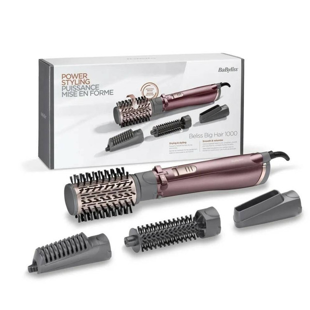 фен-щетка BABYLISS AS960E 1000 Вт 3 насадки розовый