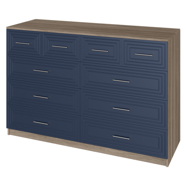 комод 10 ящиков Trisha Base 934x1400x440мм МДФ/ЛДСП глубокий синий/дуб чанкли