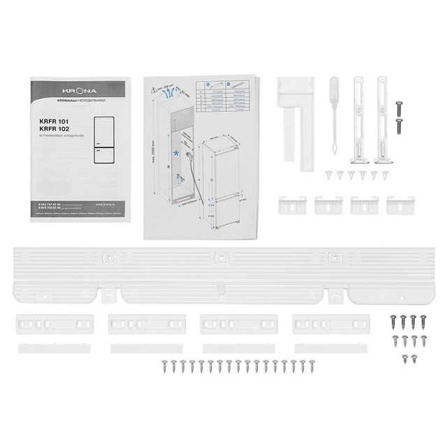 холодильник встраиваемый двухкамерный KRONA BRISTEN FNF 180+63л No Frost
