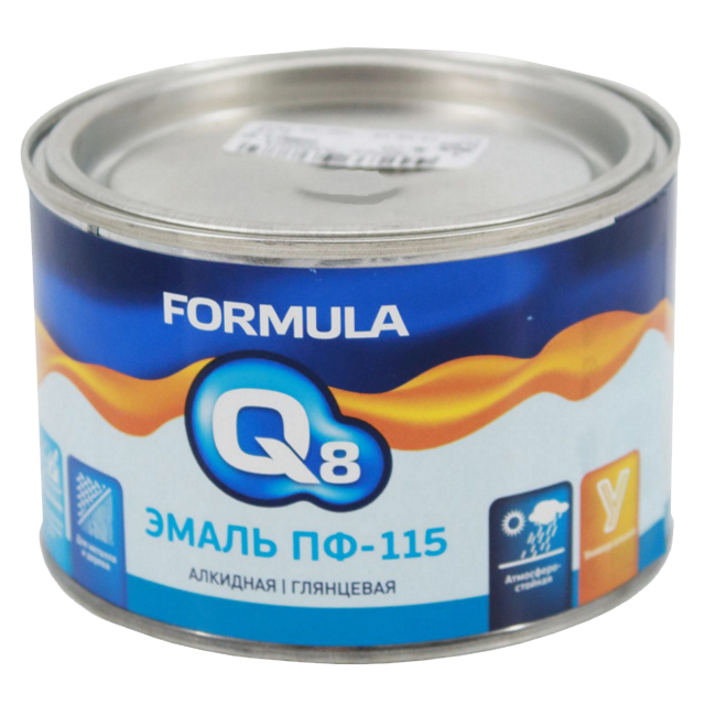 эмаль Q8 Formula ПФ-115 0,4кг черная, арт.ЭК000133197