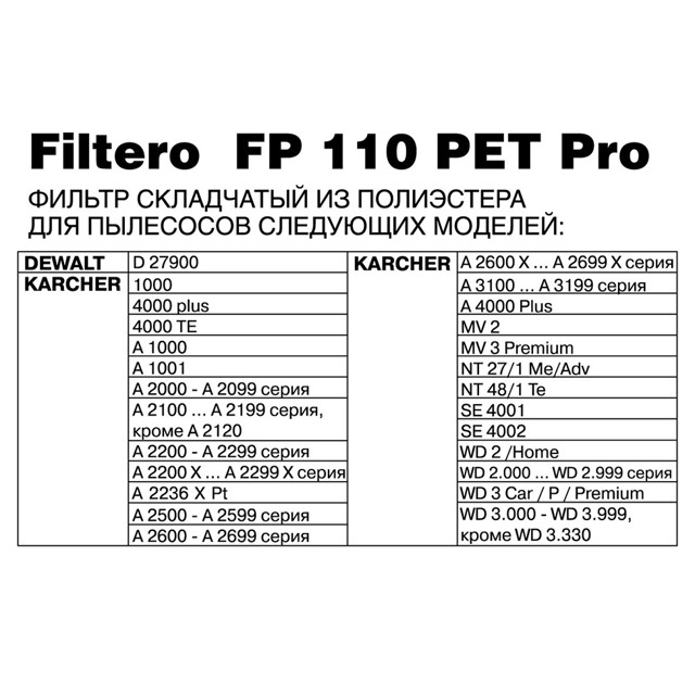 фильтр FILTERO FP 110 PET Pro моторный