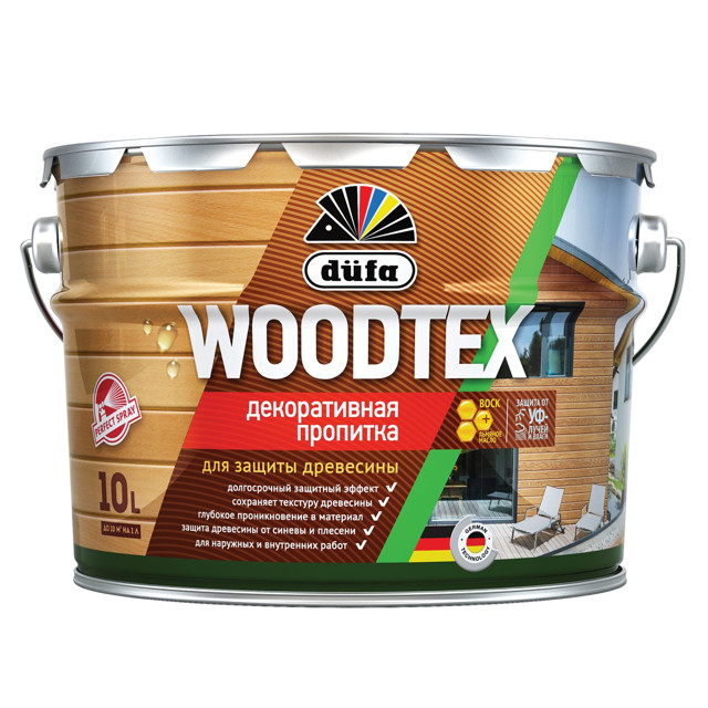 средство деревозащитное DUFA Woodtex 10л дуб, арт.Н0000006097