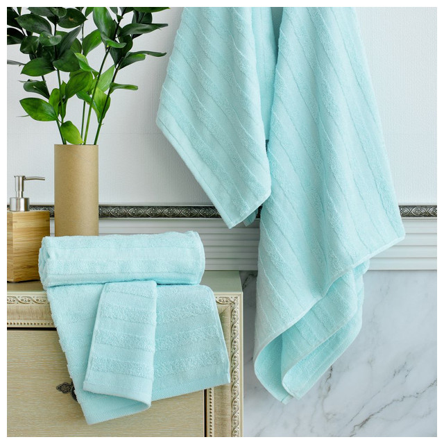 полотенце махр. VEROSSA Stripe 50х90см нежно-голубое, арт.734483
