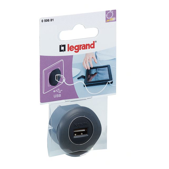 устройство зарядное USB LEGRAND 050681 1,5А черный