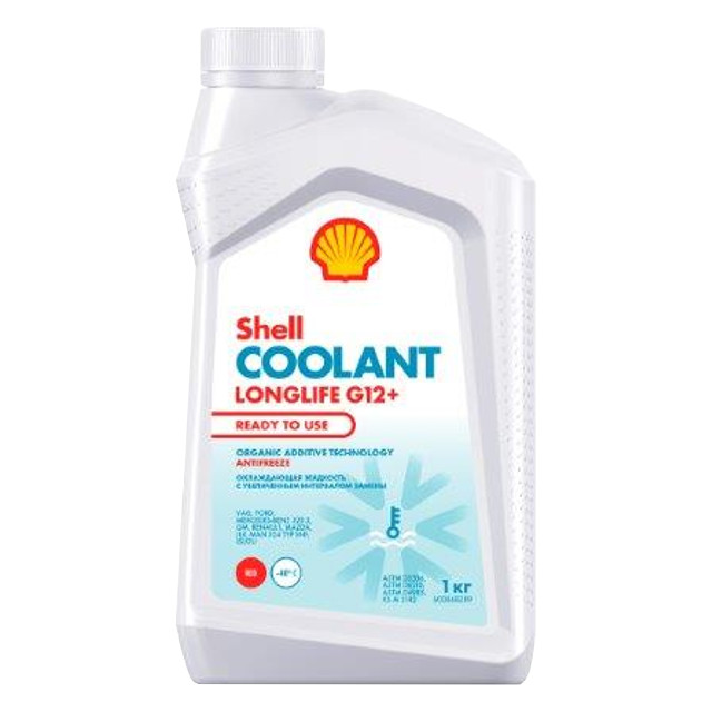 антифриз SHELL Coolant G12+ 1кг красный