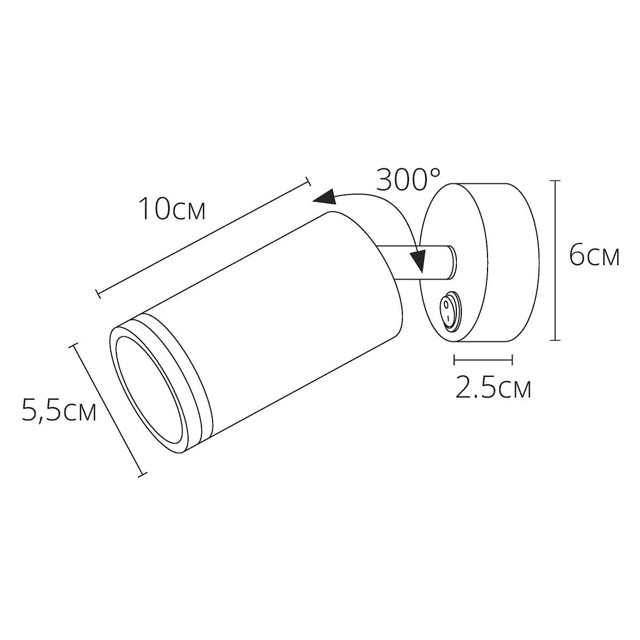 спот ARTE LAMP Imai GU10 15Вт черный