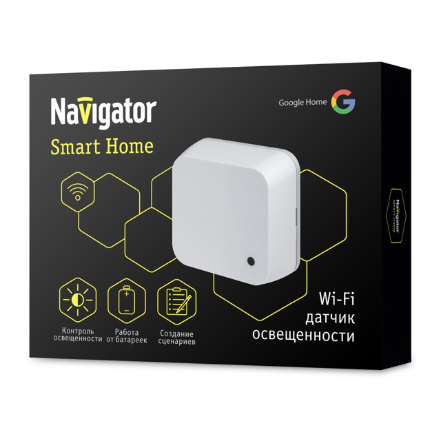 датчик освещенности NAVIGATOR умный IP54 WiFi белый