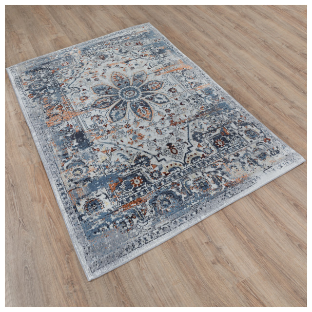 ковер KLIO 800х1500мм дизайн 07992B L.GREY/L.GREY