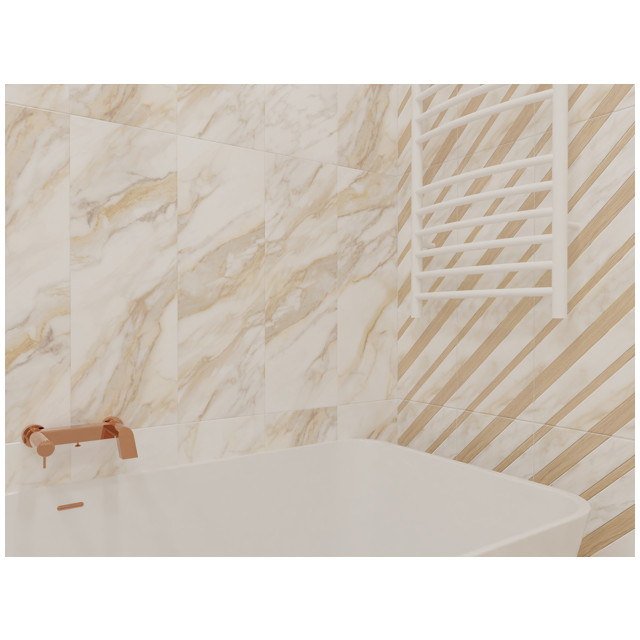 декор настенный ELETTO Calacatta Oro Chevron 24,2х70 дерево