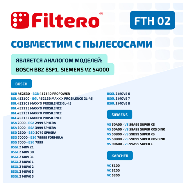 фильтр FILTERO FTH 07 SAM HEPA