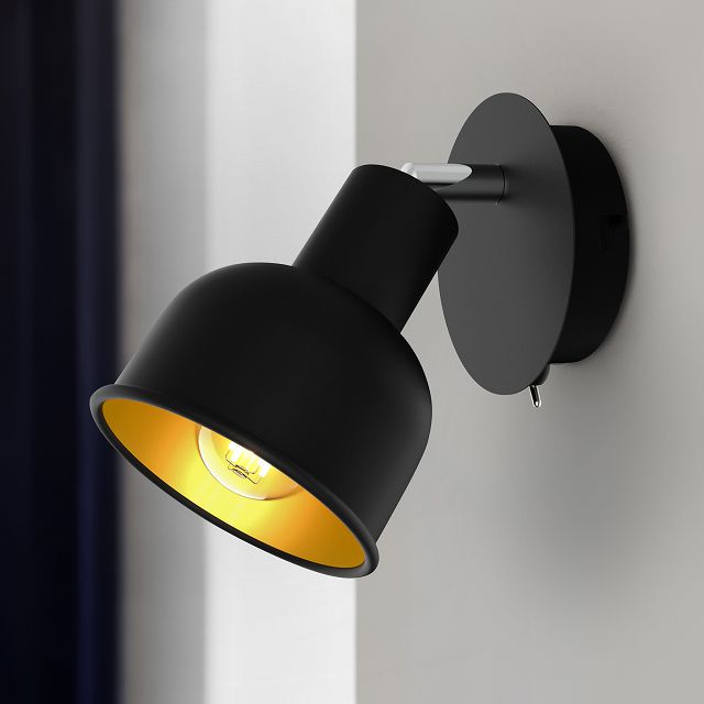 поворотный светильник Rivoli Jessica 7050-701 1 х Е14 х 40 Вт, черный