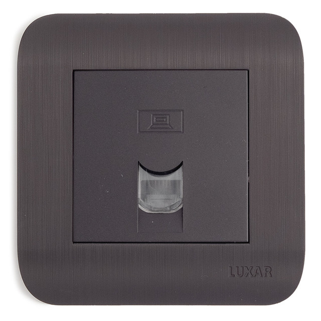 розетка 1 пост компьютерная LUXAR Deco RJ-45 IP20 венге