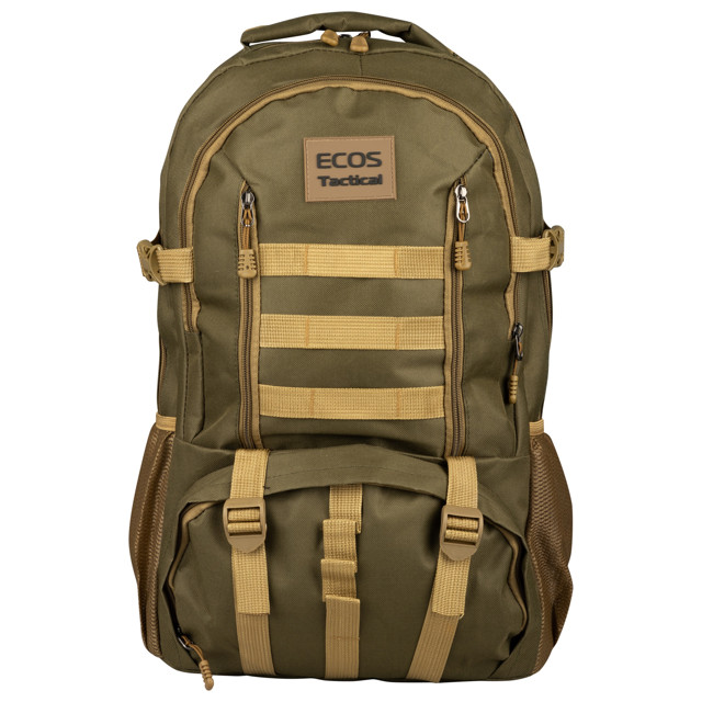 рюкзак ECOS MB-01 36х51х20см 30л темно-зеленый полиэстер