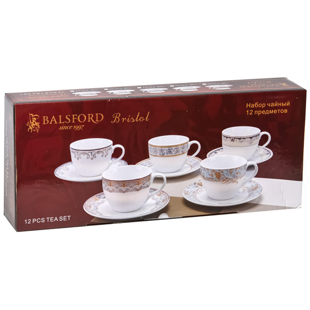 сервиз чайный BALSFORD Бристоль Бернард 6/12 220мл фарфор
