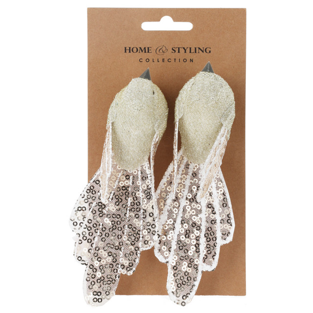 набор украшений птица на зажиме 2шт 15см золото набор украшений птица на зажиме 2шт 15см золото