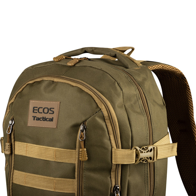 рюкзак ECOS MB-01 36х51х20см 30л темно-зеленый полиэстер