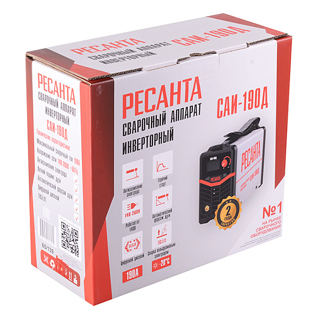 инвертор сварочный РЕСАНТА САИ-190Д 190А