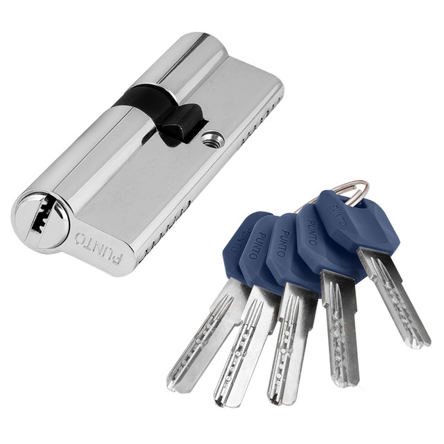 цилиндр ключевой Punto Lock z400 70мм 35х35 хром