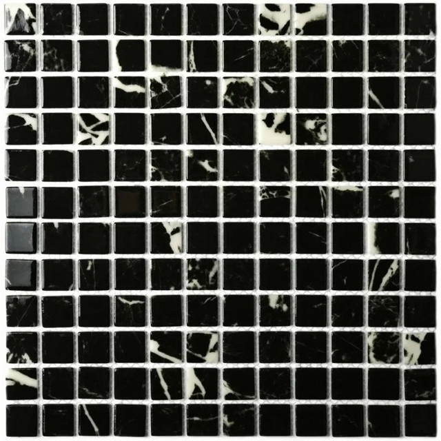 мозаика стеклянная BONAPARTE Mia black glossy 30x30x0,4 глянцевый черный