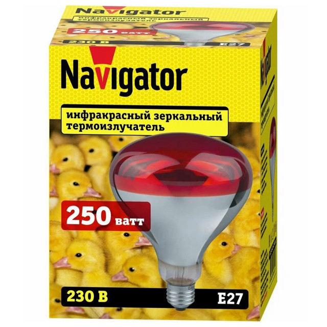 термоизлучатель NAVIGATOR Е27 250Вт M125 красный свет