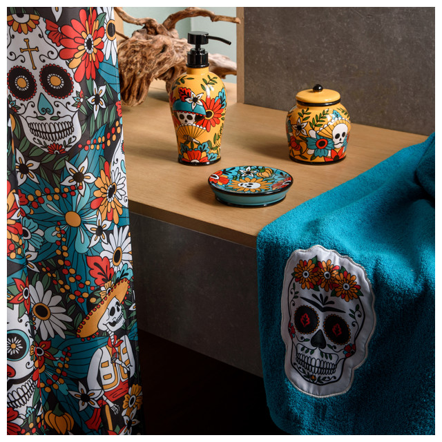 мыльница Los Muertos керамика голубой