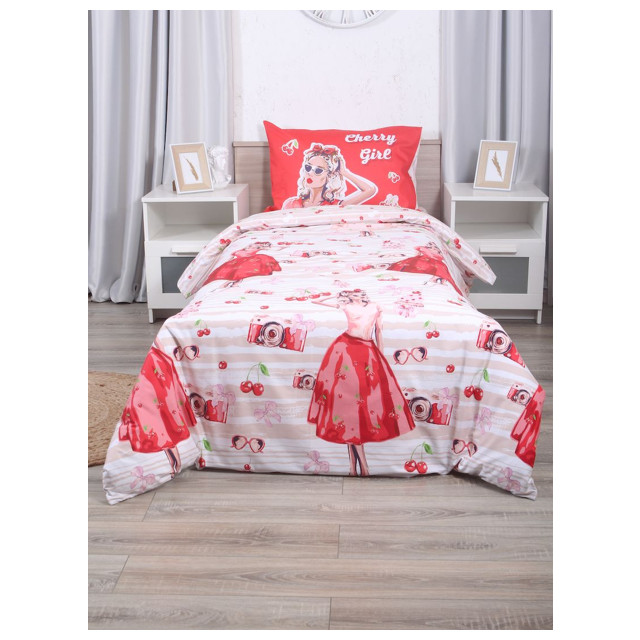 постельное белье 1,5сп MONA LIZA Kids Cherry сатин 1 нав.48х70см, арт.531014/11