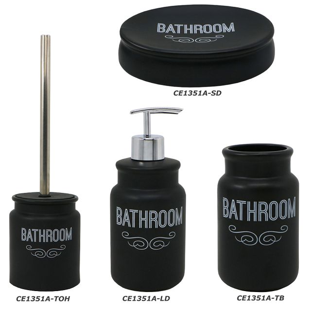дозатор для жидкого мыла VITARTA Bathroom black керамика пластик черный
