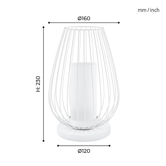 лампа настольная EGLO Vencino 1х6Вт LED сталь белый