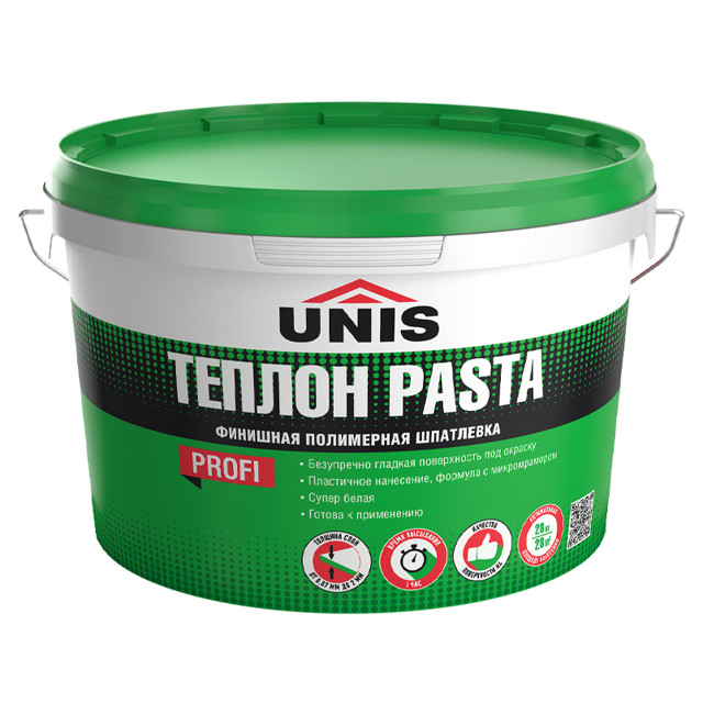 шпатлевка готовая UNIS Теплон Pasta финишная 28кг, арт.TEPLPAS-28