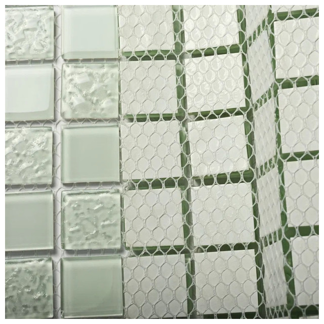 мозаика стеклянная BONAPARTE White Rose Вива 30x30x0,35 мм чип 25x25 мм цвет белый