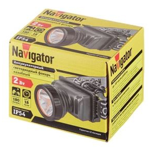 фонарь NAVIGATOR Accu 2Вт LED 8000К литий-ионный аккумуляторный