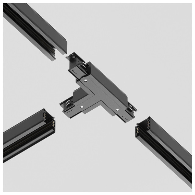 коннектор Т-образный MAYTONI левый Trinity черный