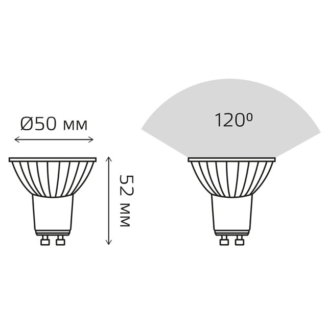 лампа GAUSS Basic MR16 8Вт 700Лм 3000K GU10 LED