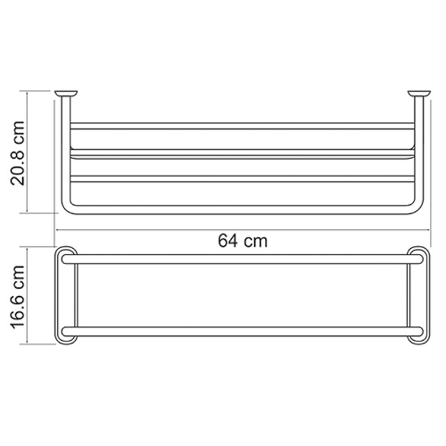 полка для полотенец WASSER KRAFT двухярусная