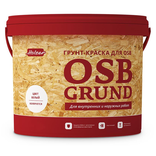 грунт-краска HOLZER OSB Grund 4кг белая, арт.82892