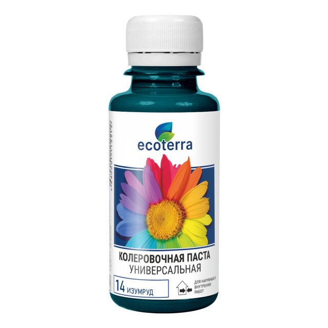 паста колеровочная ECOTERRA изумруд N14 0,1л, арт.ЭК000116074