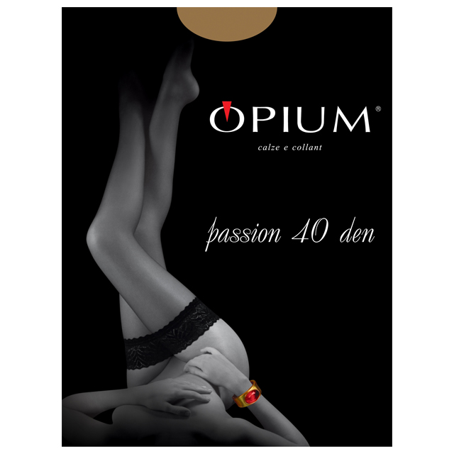 чулки OPIUM Passion 40den 4 nero