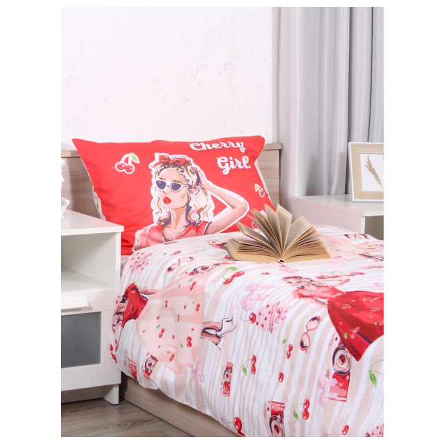 постельное белье 1,5сп MONA LIZA Kids Cherry сатин 1 нав.48х70см, арт.531014/11