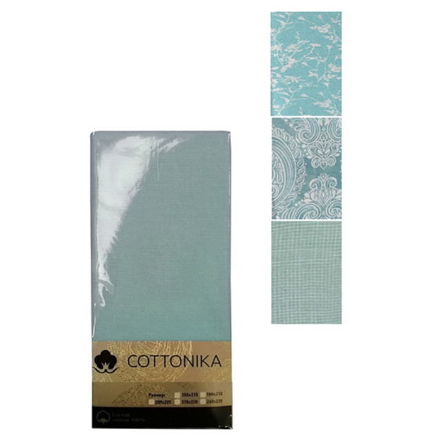 комплект наволочек COTTONIKA 50х70см 2шт бязь в ассортименте /разные рисунки/ зеленый