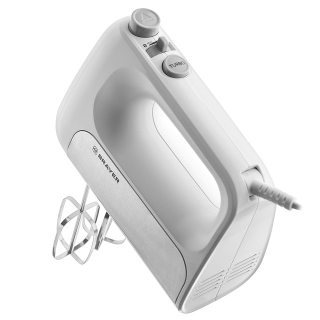 миксер BRAYER BR1303 500Вт 5 скоростей белый