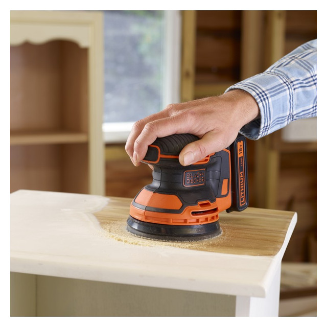 шлифмашина эксцентриковая аккумуляторная BLACK&DECKER BDCROS18N-XJ 18В 125мм без аккумулятора и ЗУ