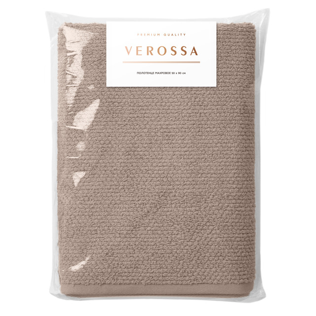 полотенце махр. VEROSSA Unico 100х150см кофе, арт.787518
