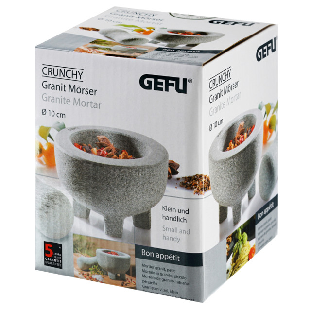 ступка с пестиком GEFU Crunchy 10х10х6,5см гранит